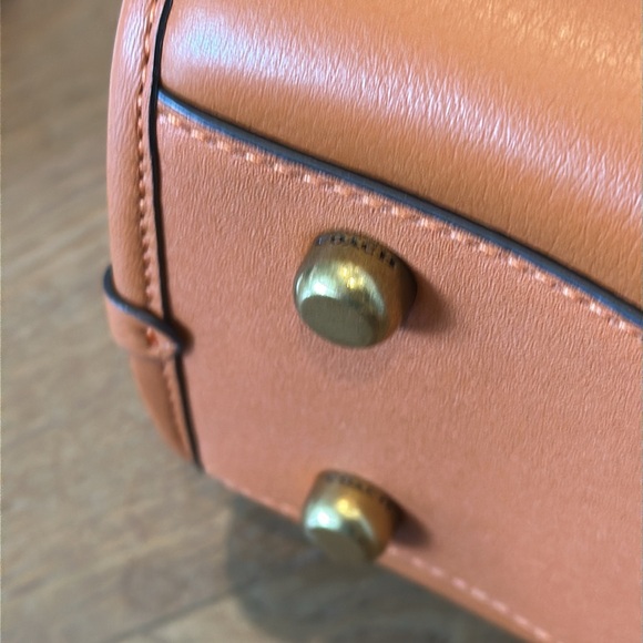 Coach Theo Leather Tote “Signature C” Canyon Handbag Bag $450 - Picture 10 of 15